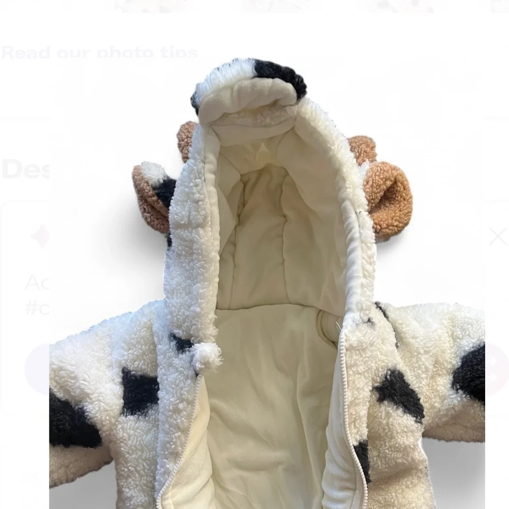 Adorable Cow Print Baby Onesie